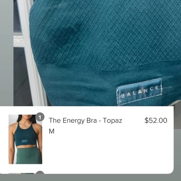 Balance Athletica Energy Bra Topaz - Picture 3 of 3